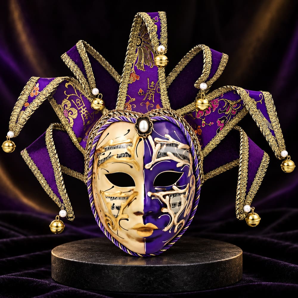 Masque Arlequin Violet - Rosalba