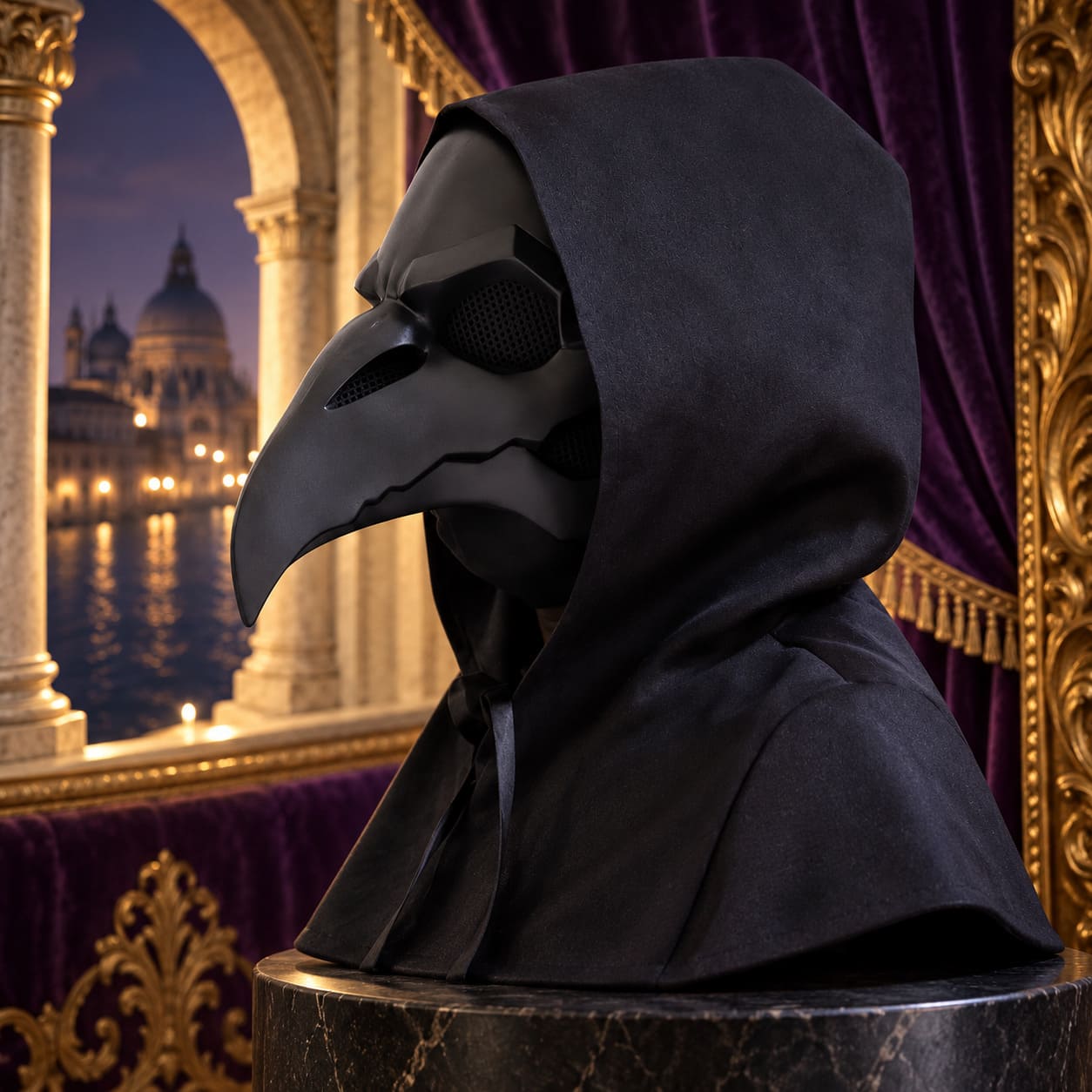 Masque Bec d'Oiseau Peste Noire - Bianco