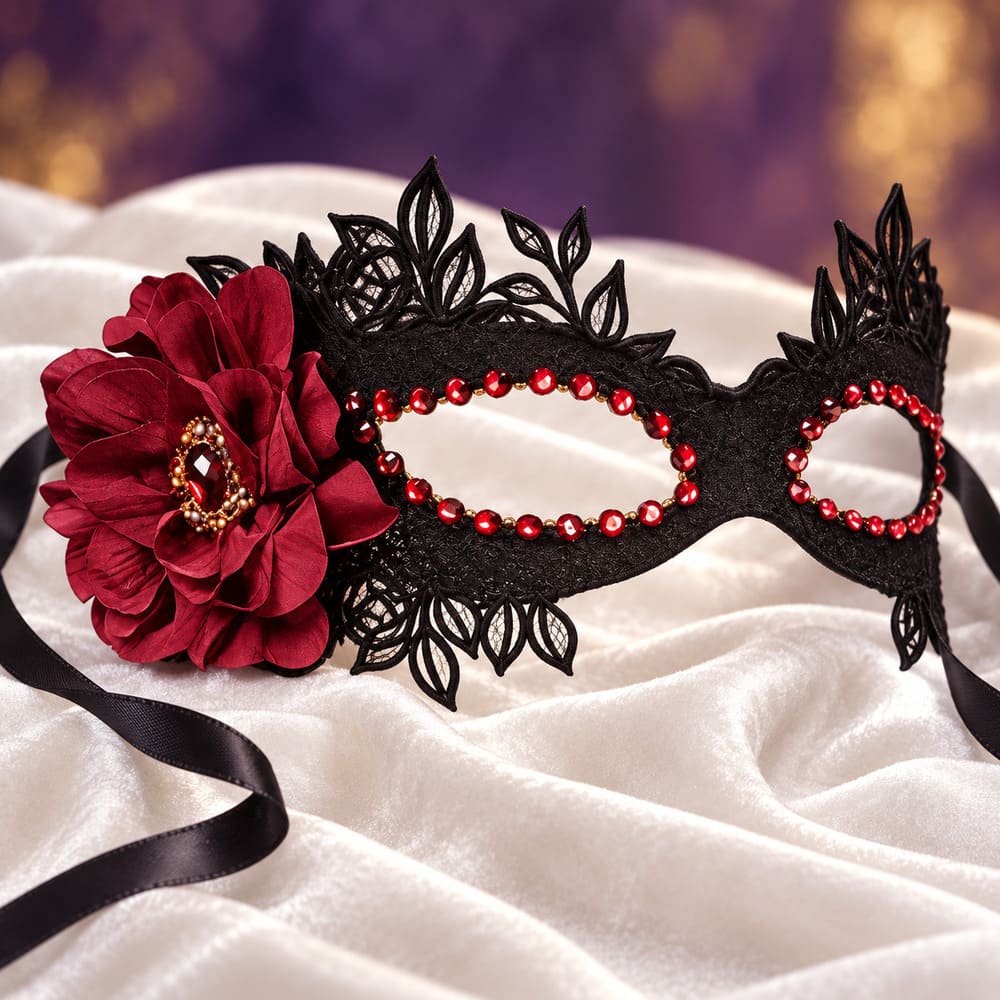 Masque Vénitien Bal Masqué Fleuri - Pierina