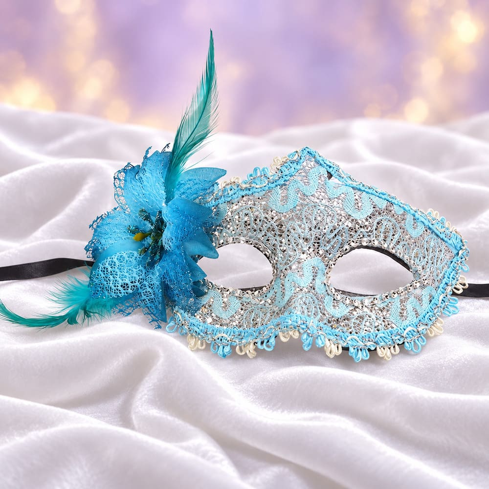 Masque Vénitien Bleu Ciel - Carla