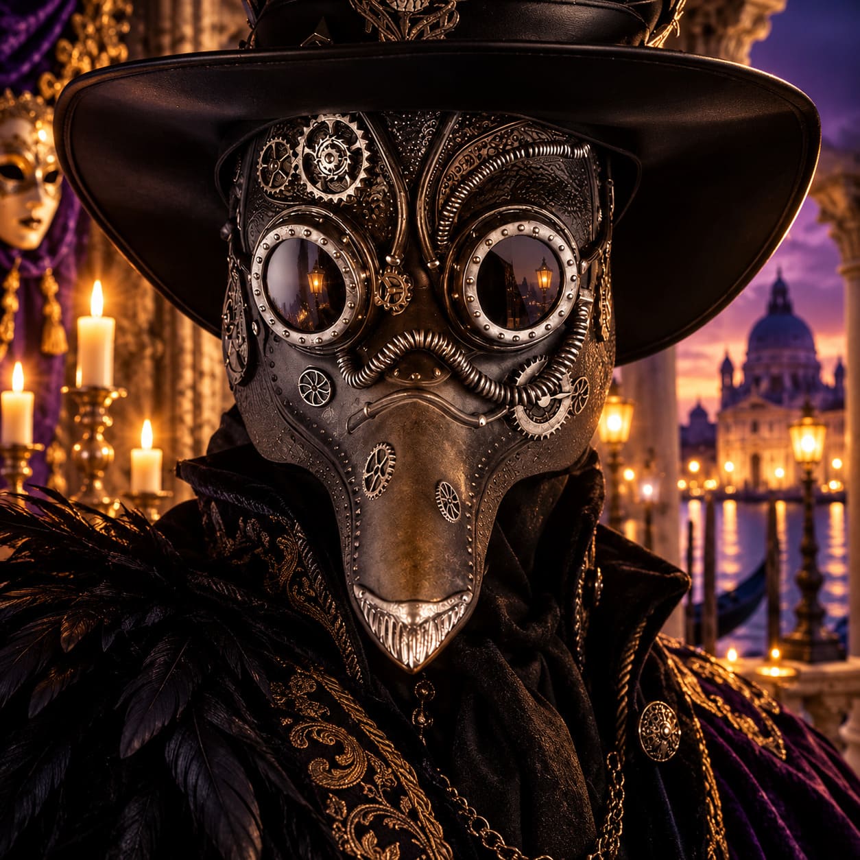Masque Vénitien Corbeau Steampunk - Alessandro