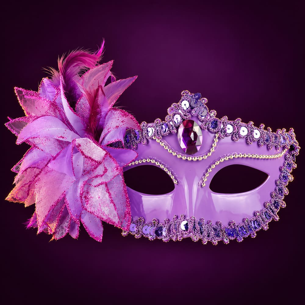 Masque Vénitien Violet - Elvira