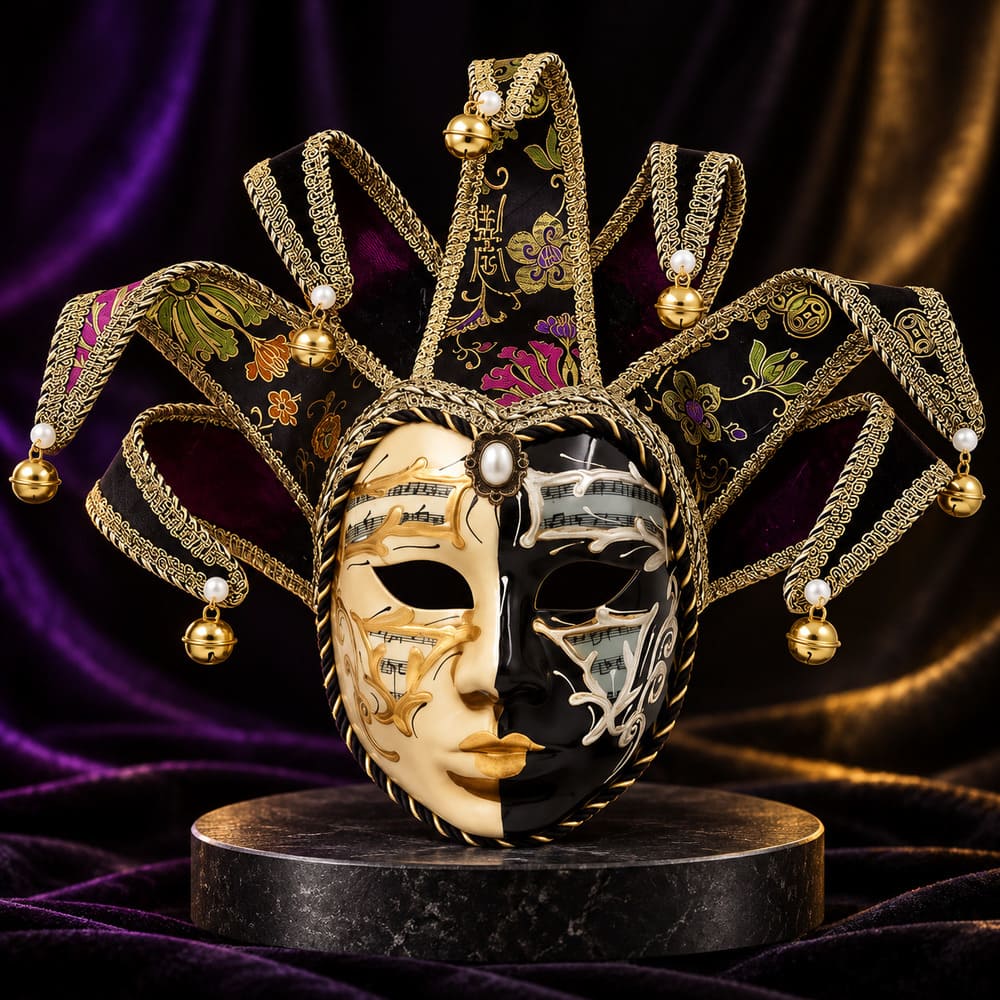 Masque de Carnaval Arlequin - Silvio
